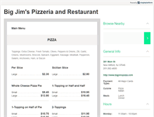 Tablet Screenshot of bigjimspizza.com